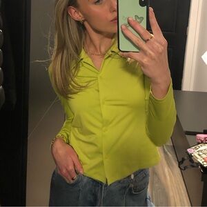 selling this aritzia blouse! pear green 🍐